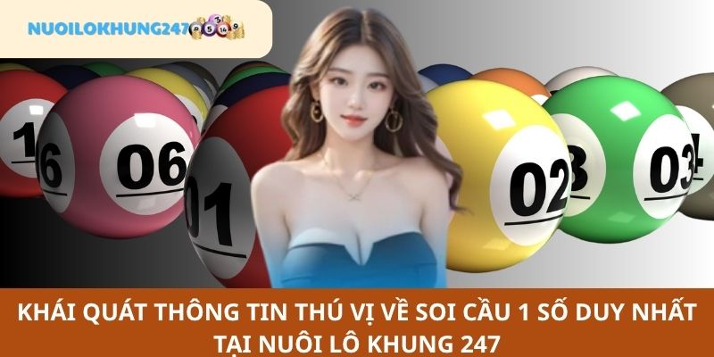 Giới thiệu tổng quát những điều hay ho về soi cầu 1 số duy nhất tại Nuôi Lô Khung 247
